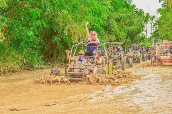 From Bávaro: Buggy Tour to Macao Beach and Cenote